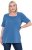 Ulla Popken Essential Square Neck Stretch Tee Denim Blue - T-paidat - 