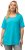 Ulla Popken Essential Square Neck Stretch Tee Deep Aqua - T-paidat - 