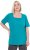 Ulla Popken Essential Square Neck Stretch Tee Green Emerald - T-paidat - 