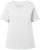 Ulla Popken Double Layer Rounded V-Neck Slim Fit Tee Snow White - T-paidat - 