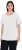Ulla Popken Double Layer Rounded V-Neck Slim Fit Tee Snow White - T-paidat - 