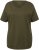 Ulla Popken Double Layer Rounded V-Neck Slim Fit Tee Forest Green - T-paidat - 