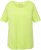 Ulla Popken Double Layer Rounded V-Neck Slim Fit Tee Lime Green - T-paidat - 