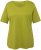 Ulla Popken Double Layer Rounded V-Neck Slim Fit Tee Apple Green - T-paidat - 