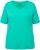 Ulla Popken Double Layer Rounded V-Neck Slim Fit Tee Turquioise Green - T-paidat - 