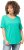 Ulla Popken Double Layer Rounded V-Neck Slim Fit Tee Turquioise Green - T-paidat - 