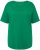 Ulla Popken Double Layer Rounded V-Neck Slim Fit Tee Green Emerald - T-paidat - 