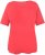 Ulla Popken Double Layer Rounded V-Neck Slim Fit Tee Dark Coral - T-paidat - 