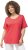 Ulla Popken Double Layer Rounded V-Neck Slim Fit Tee Dark Coral - T-paidat - 