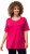 Ulla Popken Double Layer Rounded V-Neck Slim Fit Tee Magenta Pink - T-paidat - 