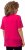 Ulla Popken Double Layer Rounded V-Neck Slim Fit Tee Magenta Pink - T-paidat - 