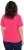 Ulla Popken Double Layer Rounded V-Neck Slim Fit Tee Dark Pink - T-paidat - 