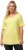 Ulla Popken Double Layer Rounded V-Neck Slim Fit Tee Lemon Yellow - T-paidat - 