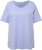Ulla Popken Double Layer Rounded V-Neck Slim Fit Tee Pale Blue - T-paidat - 