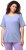 Ulla Popken Double Layer Rounded V-Neck Slim Fit Tee Pale Blue - T-paidat - 