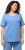 Ulla Popken Double Layer Rounded V-Neck Slim Fit Tee Cloud Blue - T-paidat - 