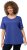 Ulla Popken Double Layer Rounded V-Neck Slim Fit Tee Blue Purple - T-paidat - 