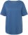 Ulla Popken Double Layer Rounded V-Neck Slim Fit Tee Denim Blue - T-paidat - 