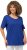 Ulla Popken Double Layer Rounded V-Neck Slim Fit Tee Cobalt Blue - T-paidat - 