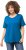 Ulla Popken Double Layer Rounded V-Neck Slim Fit Tee Medium Blue - T-paidat - 