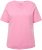 Ulla Popken Double Layer Rounded V-Neck Slim Fit Tee Light Pink - T-paidat - 