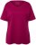 Ulla Popken Double Layer Rounded V-Neck Slim Fit Tee Magnolia Red - T-paidat - 
