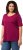 Ulla Popken Double Layer Rounded V-Neck Slim Fit Tee Magnolia Red - T-paidat - 