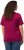 Ulla Popken Double Layer Rounded V-Neck Slim Fit Tee Magnolia Red - T-paidat - 