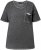 Ulla Popken Cold Dye Ruffle Edge Pocket Tee Graphite Grey - T-paidat - 