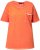 Ulla Popken Cold Dye Ruffle Edge Pocket Tee Coral Pink - T-paidat - 