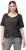 Ulla Popken Cold Dyed Sweetheart Neckline Short Sleeve Tee Graphite Grey - T-paidat - 