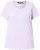 Ulla Popken Ribbed Lettuce Hem Short Sleeve Tee Lavender - T-paidat - 