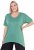Ulla Popken Quick Drying Pointed Hem Stretch Fit Tee Ivy Green - T-paidat - 