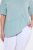 Ulla Popken Asymmetric Flounce Panel Short Sleeve Tee Light Moss Green - T-paidat - Naisten t-paidat