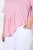 Ulla Popken Asymmetric Flounce Panel Short Sleeve Tee Pink - T-paidat - Naisten t-paidat