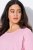 Ulla Popken Asymmetric Flounce Panel Short Sleeve Tee Pink - T-paidat - Naisten t-paidat