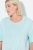Ulla Popken Antibacterial Short Sleeve Draped Tee Light Turquiose - T-paidat - Naisten t-paidat