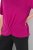 Ulla Popken Antibacterial Short Sleeve Draped Tee Light Magenta - T-paidat - Naisten t-paidat