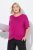 Ulla Popken Antibacterial Short Sleeve Draped Tee Light Magenta - T-paidat - Naisten t-paidat