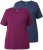 Ulla Popken Eco Cotton Basic T-Shirt 2-Pack Black/Red - T-paidat - 