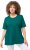 Ulla Popken Essential Round Neck Stretch Tee Dark Emerald - T-paidat - 