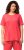 Ulla Popken Essential Round Neck Stretch Tee Dark Coral - T-paidat - 