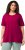 Ulla Popken Essential Round Neck Stretch Tee Magnolia Red - T-paidat - 