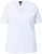Ulla Popken Satin Trimmed Ribbed Jersey Short Sleeve T-Shirt Snow White - T-paidat - 