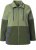 Ulla Popken Two-Tone ZIp Front Pocket Sweatshirt Olive Green - Naisten hupparit ja collegepaidat isot koot - 