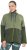 Ulla Popken Two-Tone ZIp Front Pocket Sweatshirt Olive Green - Naisten hupparit ja collegepaidat isot koot - 