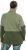 Ulla Popken Two-Tone ZIp Front Pocket Sweatshirt Olive Green - Naisten hupparit ja collegepaidat isot koot - 