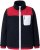 Ulla Popken Color Block Teddy Fleece Jacket Navy - Naisten hupparit ja collegepaidat isot koot - 