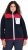 Ulla Popken Color Block Teddy Fleece Jacket Navy - Naisten hupparit ja collegepaidat isot koot - 