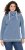 Ulla Popken Striped Turtleneck Neon Detail Sweatshirt Indigo Denim - Naisten hupparit ja collegepaidat isot koot - 